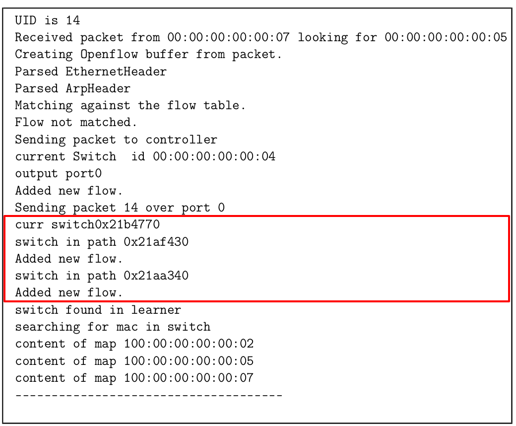 all switch one entry output